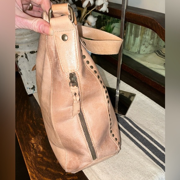 Bed Stu Leather Packet Shoulder Bag Studded Oats DD Tan MSRP $375 - Picture 5 of 14